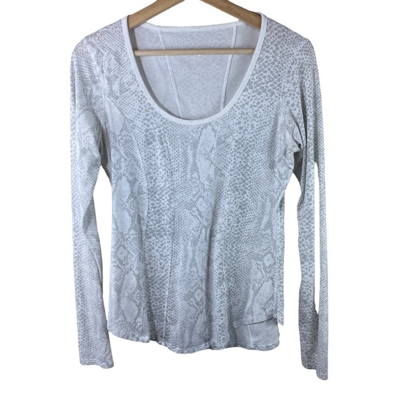 Lululemon Between The Lines Long Sleeve Snake Print Tee - Picture 2 of 6